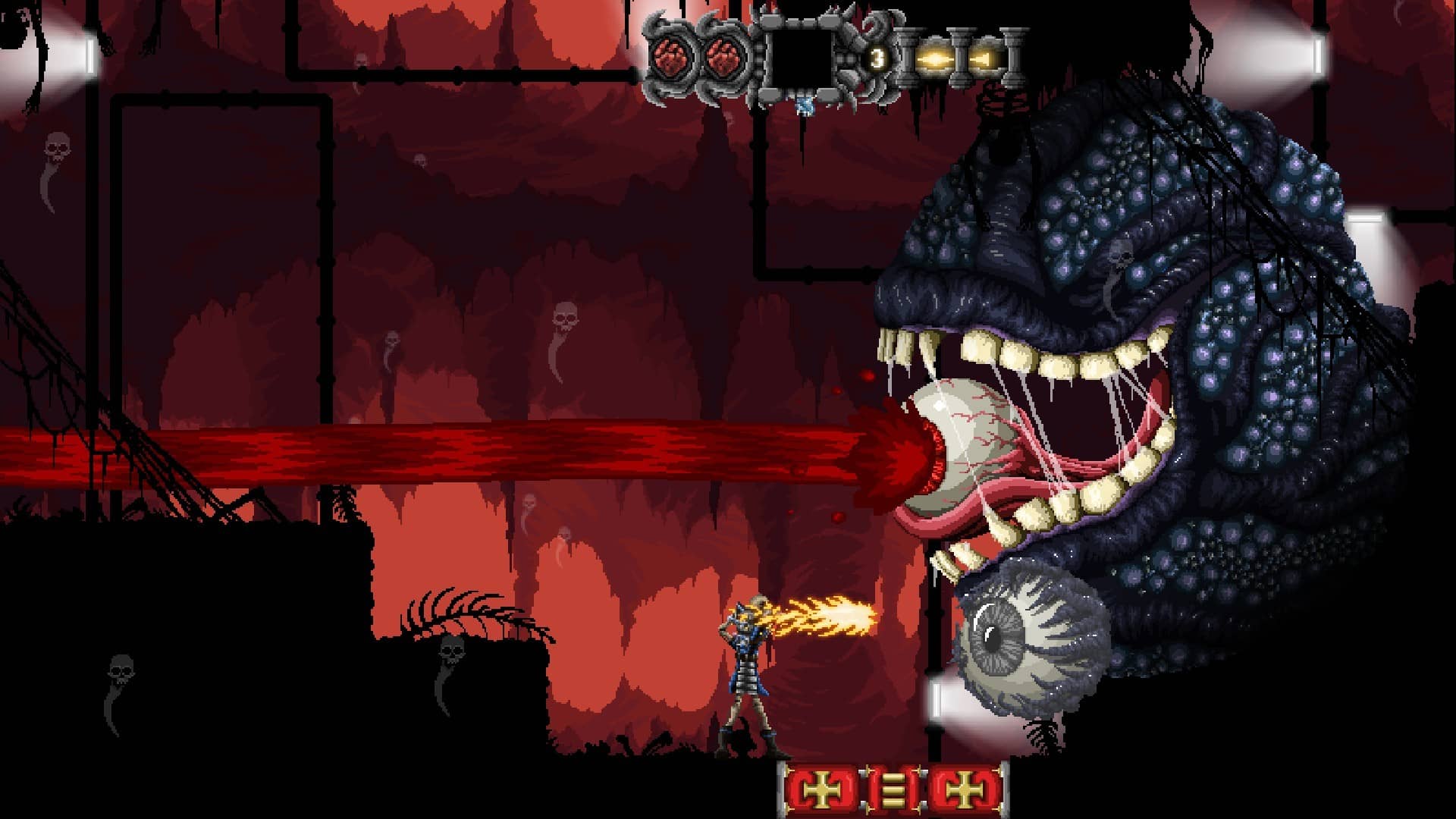 After Death: El héroe esquelético se enfrenta a un combate contra un jefe - juegos de terror Indie